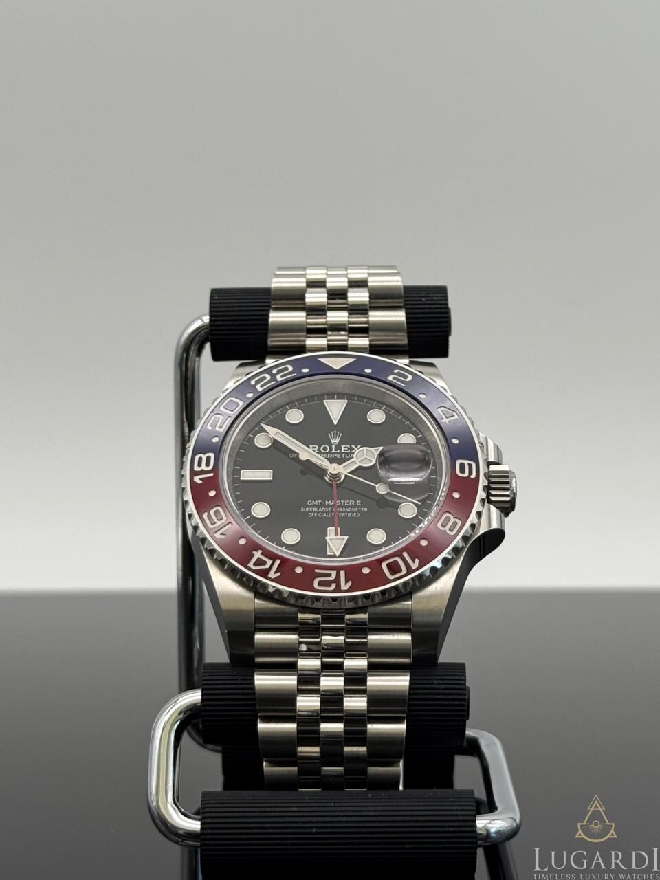 Rolex GMT-Master II 126710BLRO Pepsi red blue Cerachrom bezel black dial Jubilee bracelet 40mm Oystersteel
