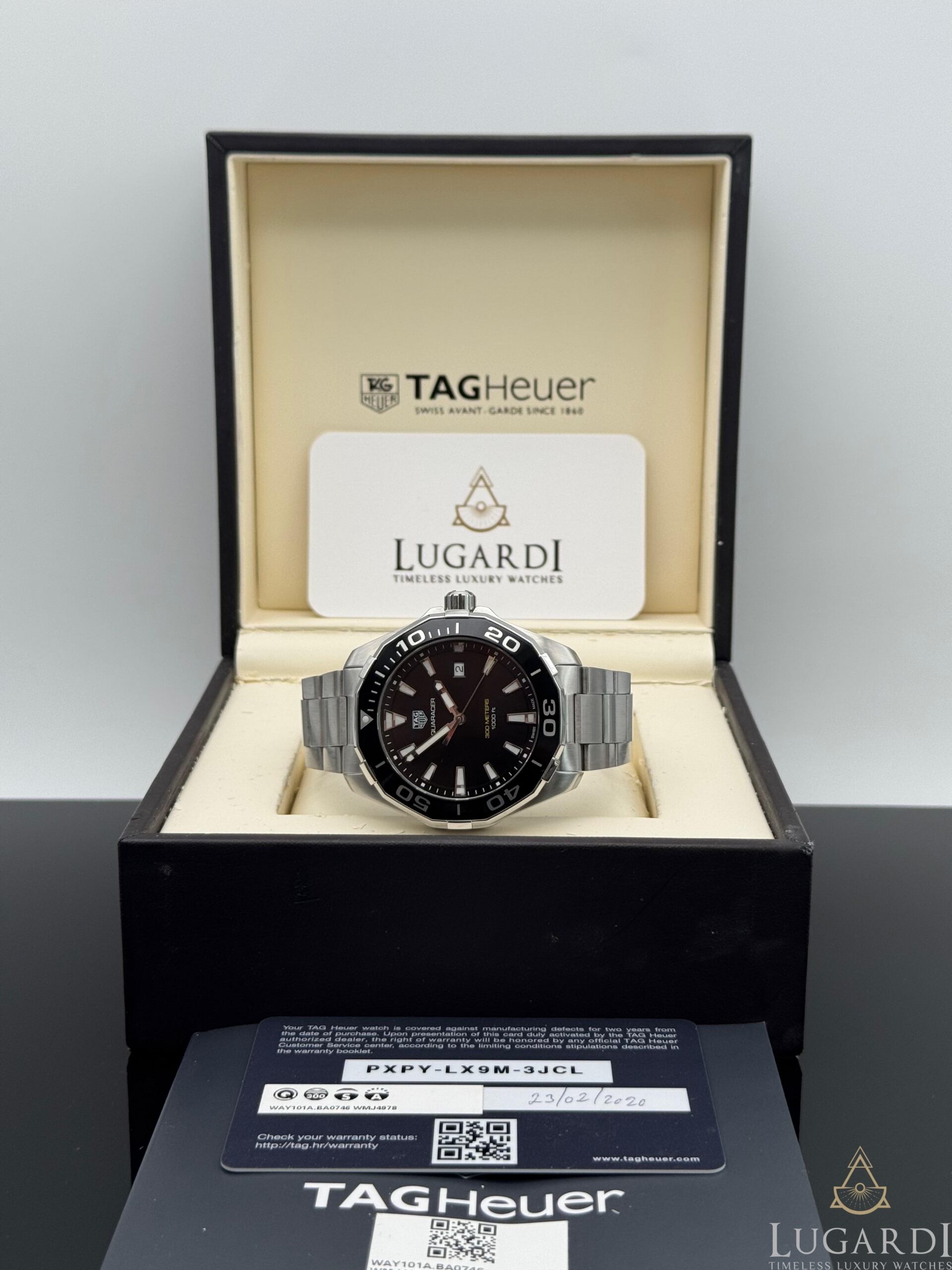 TAG Heuer Aquaracer WAY101A.BA0748 anthracite grey dial 43mm on steel bracelet