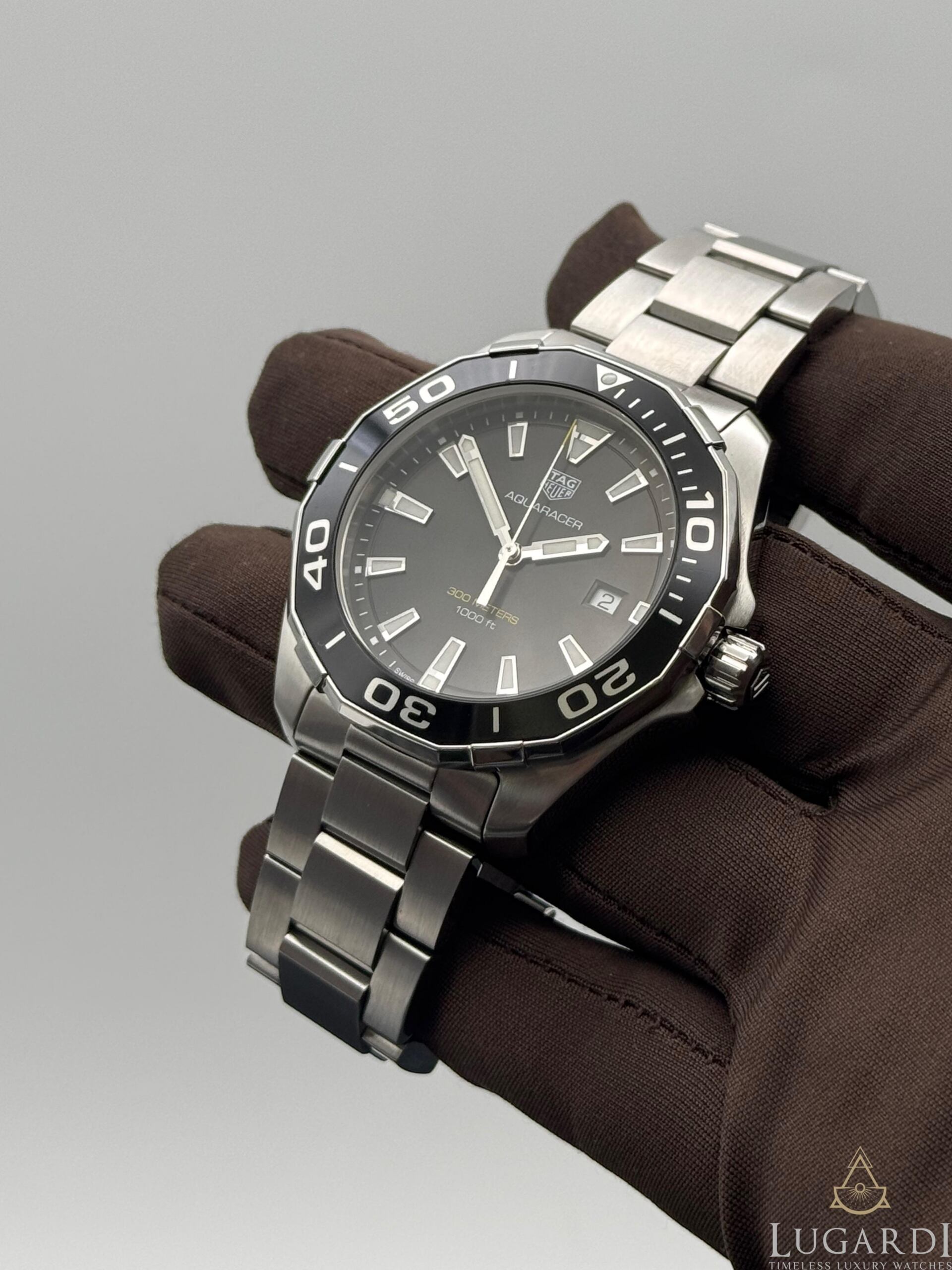 TAG Heuer Aquaracer WAY101A.BA0748 anthracite grey dial 43mm on steel bracelet