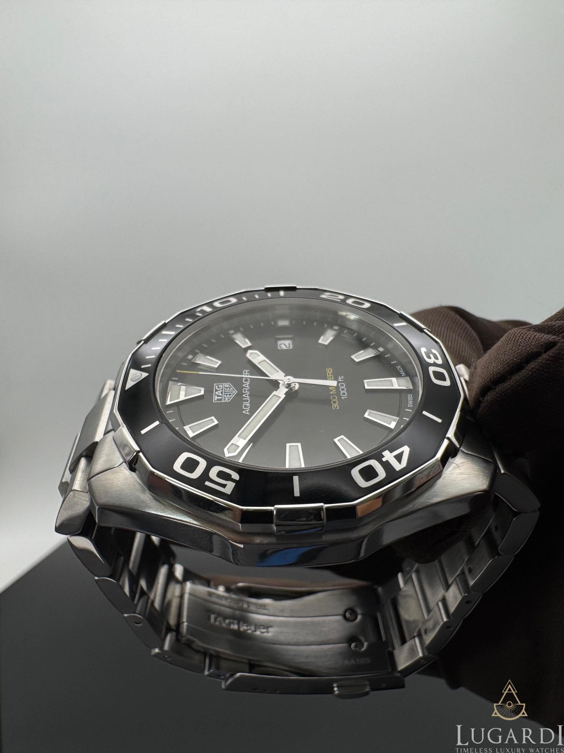 TAG Heuer Aquaracer WAY101A.BA0748 anthracite grey dial 43mm on steel bracelet