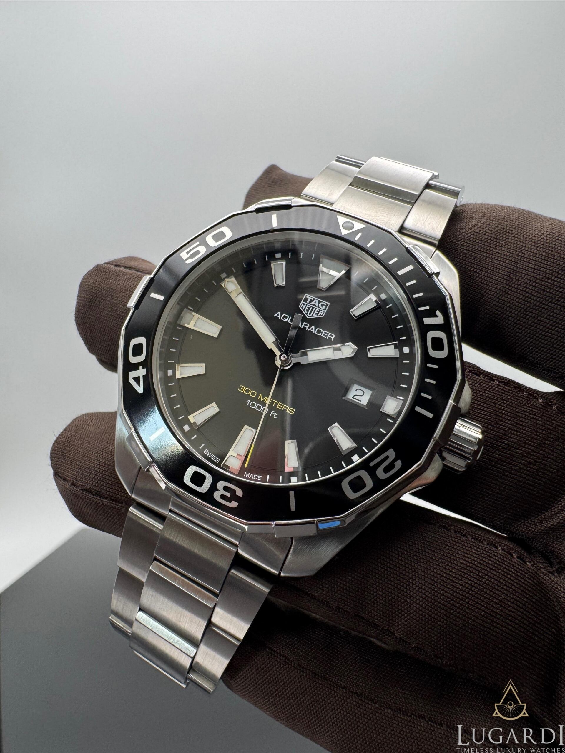 TAG Heuer Aquaracer WAY101A.BA0748 anthracite grey dial 43mm on steel bracelet