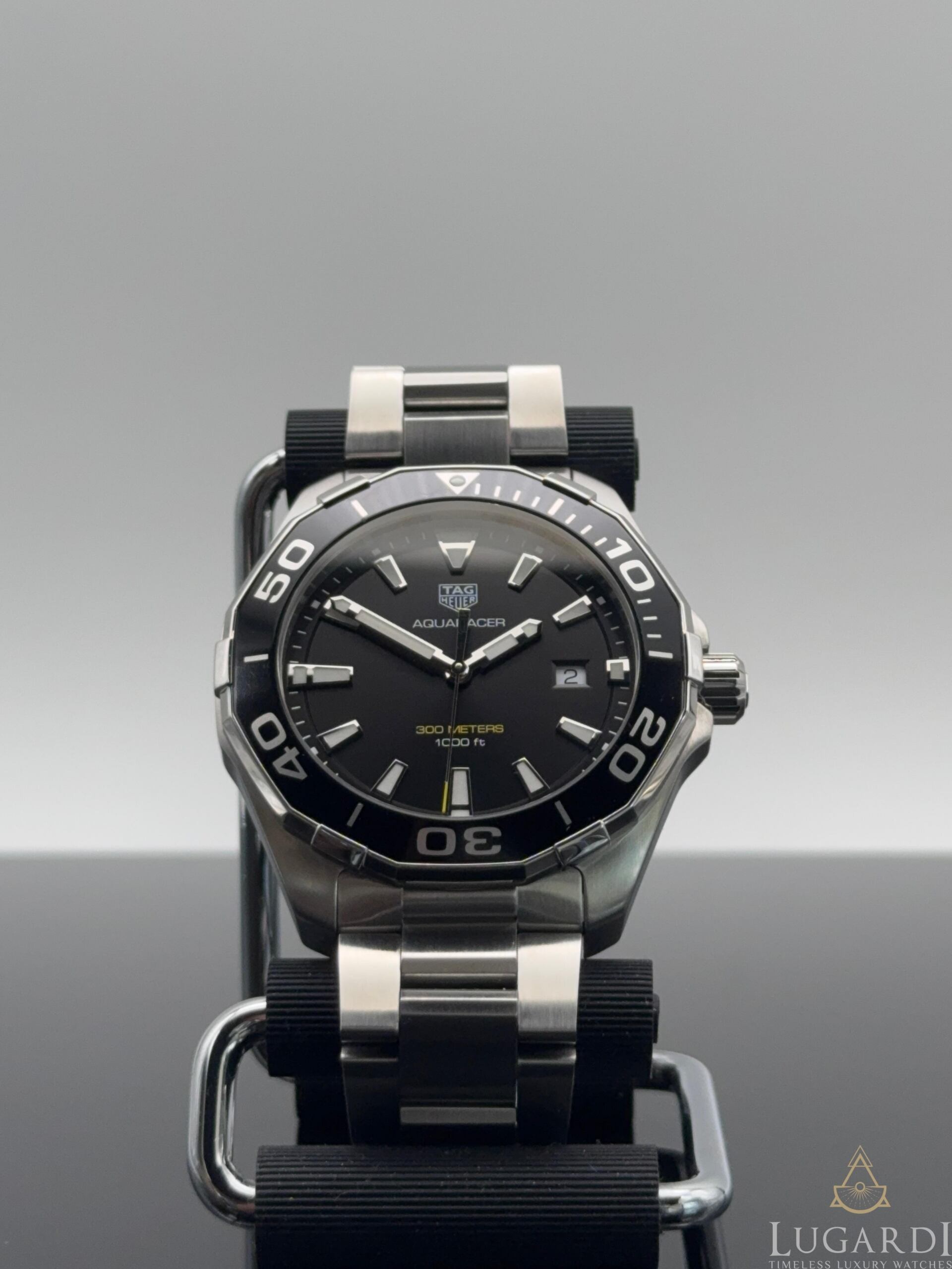 TAG Heuer Aquaracer WAY101A.BA0748 anthracite grey dial 43mm on steel bracelet
