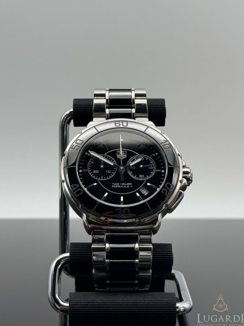 TAG Heuer Formula 1 CAH1210 black dial ceramic bezel steel and ceramic bracelet